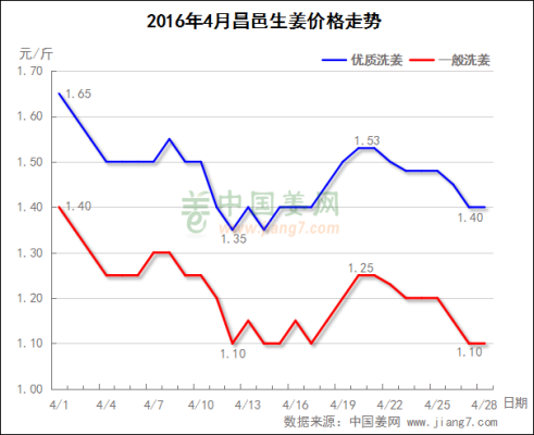 生姜4月价格